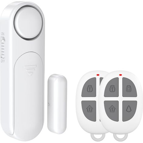 Alarme Maison sans Fil, Alarme de Porte et Fenêtre 2 Modes Capteur sans Fil Magnétique pour Système de Sécurité Maison Sécurité Enfants avec Deux télécommandes (1/5)