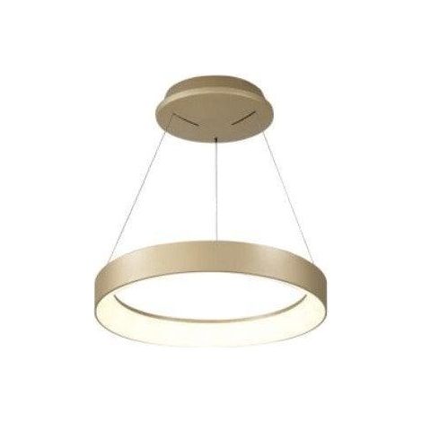 Mantra Lámpara colgante LED moderna Niseko II oro, con mando regulable Ø 90-65-50-38 cm