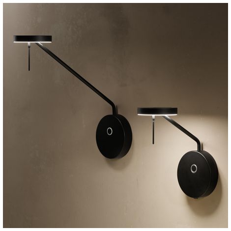 Grok Invisible - Lampe de lecture murale LED Matt Blac Touch dimmer 765lm 3000K (1/5)