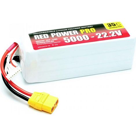 Red Power Modellbau-Akkupack (LiPo) 22.2 V 5000 mAh 35 C Softcase XT90