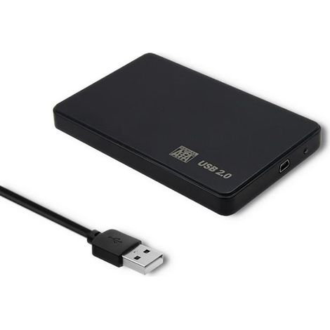 Boîtier Qoltec pour disque dur/SSD 2,5" SATA3 USB 2.0 Noir (1/5)