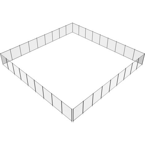 Mophorn-Poolzaun, 4 x 108 Fuß, abnehmbarer Sicherheitszaun für eingebaute Pools, einfache Selbstmontage, 340 g Teslin-PVC-Netz zum Schutz von Kindern und Haustieren