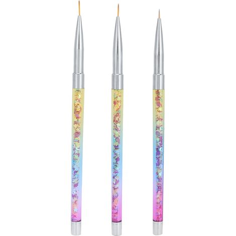 3 pinceaux liner pour ongles, outil professionnel de manucure, pinceau fin striping décoration (1/5)