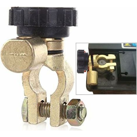 Coupe-batterie rotatif à 360 degrés – Alliage de zinc plaqué laiton – Pour batteries Top Post 15-17 mm – 2 pièces (1/5)