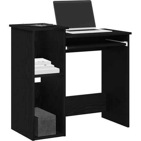 Schreibtisch mit Regalen Schwarz 84x40x78 cm Holzwerkstoff