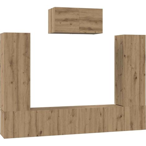 Maison Exclusive - Ensemble meuble TV 7 pcs Chêne artisanal Bois d'ingénierie
