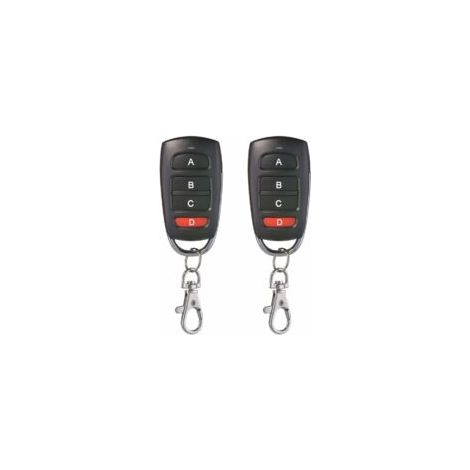 Lot de 2 télécommandes clonage 433 MHz – 4 boutons – Compatible avec portes de garage et systèmes d'alarme – Installation rapide (1/4)