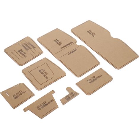 Gabarit acrylique pour portefeuille court, pochoir pour la fabrication de sacs à main, modèle DIY, outil transparent pour le travail du cuir