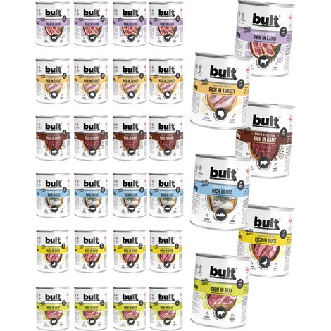 BULT Nassfutter für Hunde, Geschmacksmischung, 24 Dosen à 800 g (1/5)