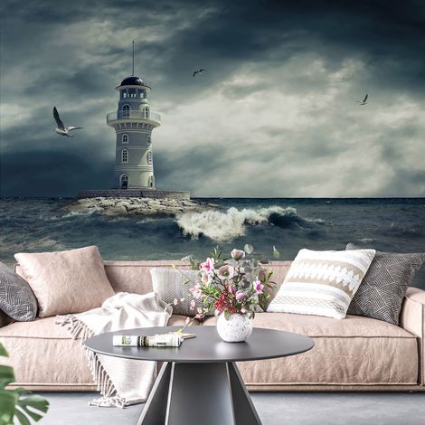 Papier peint panoramique - Phare marin - 130 cm x 91 cm (1/4)