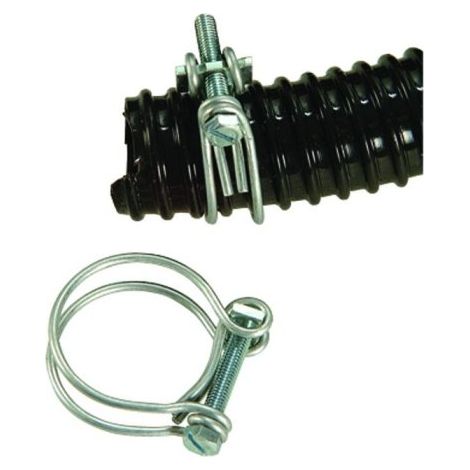 Colliers de serrage galvanisés pour tuyaux annelés -diam. 25x29 mm