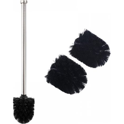Ensemble de 3 brosses de toilette rotatives à 360° en acier inoxydable pour cuvette de WC - Nettoyage hygiénique pour la maison et l'hôtel (1/5)