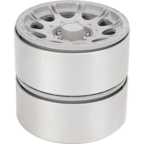 Jante Beadlock en alliage d'aluminium 1,9 pouce pour voiture RC Axial SCX10 (argent) (1/5)