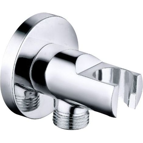 Presa acqua Athena con supporto cromo in ottone cromato M 1/2 x M 1/2   Tecom