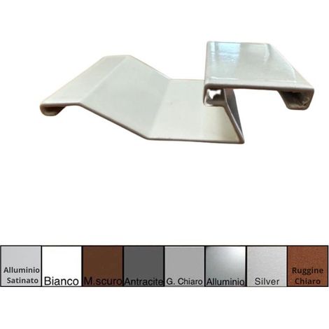 Gocciolatoio/Angolare/Giunzione TOP in Alluminio per Balconi e Terrazze - Barra da 2,7 metri : Colore - Ruggine Chiaro, Modello - GIUNZIONE
