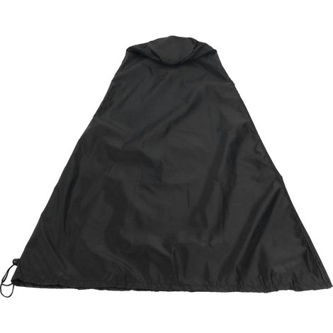 Housse imperméable pour poêle Chiminea, housse anti-poussière pour chauffage d'extérieur, jardin, arrière-cour, revêtement noir argenté, 122 x 21 x 61 cm (1/5)