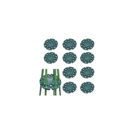 Lot de 10 tuteurs à pois à 12 trous pour plantes grimpantes, haricots, tomates, pois, concombres et clématites. (1/5)