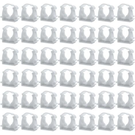 Lot De 42 Collier Pour Tuyau, Diamètre Intérieur 16mm, Support En PPR Blanc, Pour Conduite D'eau Et Gaz (1/5)