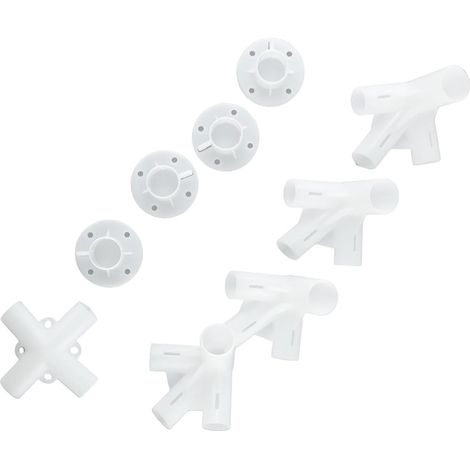 connettori angolari, 1 connettore centrale per soffitto, raccordi in plastica da 1,2 metri, per un kit di ricambio per gazebo di 3x3 metri.
