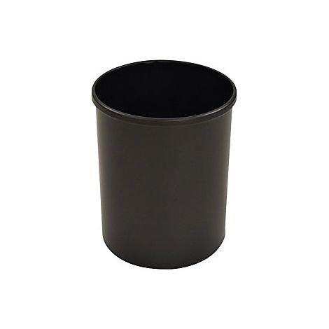 Papelera  acero  redonda  capacidad 15 l  H x Ø 309 x 255 mm