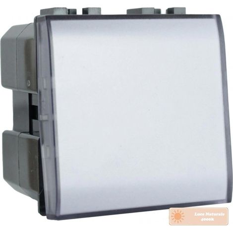 Pulsante luce notturna 2 watt compatibile con matix interruttore on/off segnapassi luce naturale 4000k (1/5)
