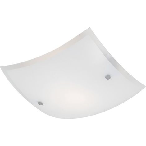 Plafoniera MILETO Rossini Group in vetro bianco satinato, diametro 50cm, attacco E27, ideale per illuminazione interna IP20 - MIE003B
