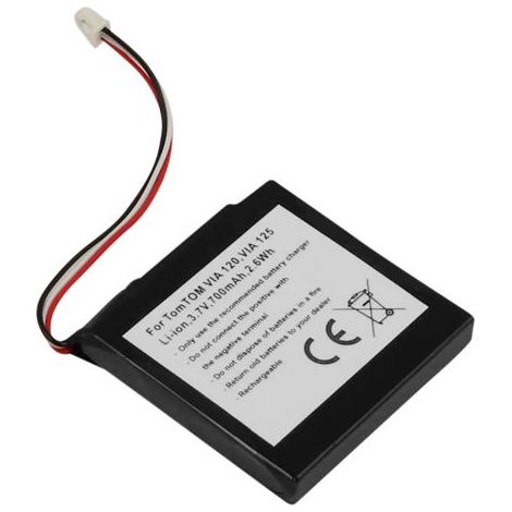Batterie pour GPS TomTom VIA 120 VIA 125 Li-ion 3.7V 700mAh 2.6Wh (1/3)