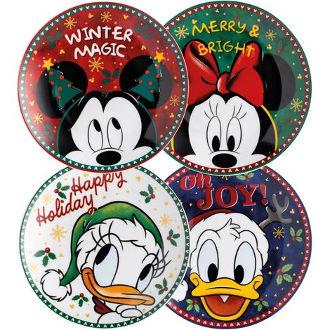 Disney Winter Magic set 4 piatti dessert porcellana 19 cm (1/3)