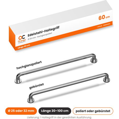 Edelstahl Haltegriff Wandgriff Bad Duschgriff Stange Badewanne gebürstet Chrom (1/4)