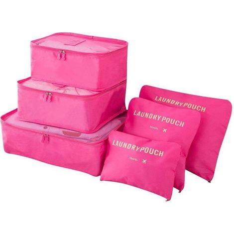 Sac De Rangement De Voyage - Sac De Compression Pour Vêtements - Tri Et Organisation Des Bagages - Lot De 6 Pièces (1/5)