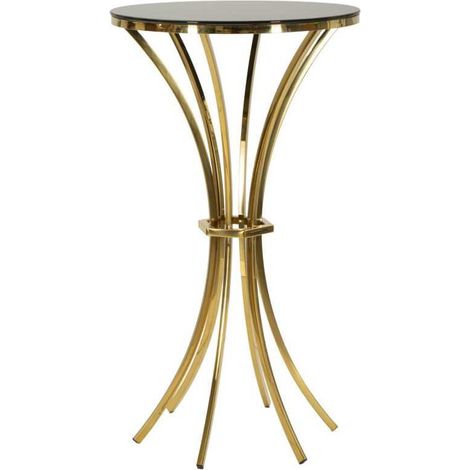 Table de bar en métal et verre Shanty 60 x 108 cm (1/4)