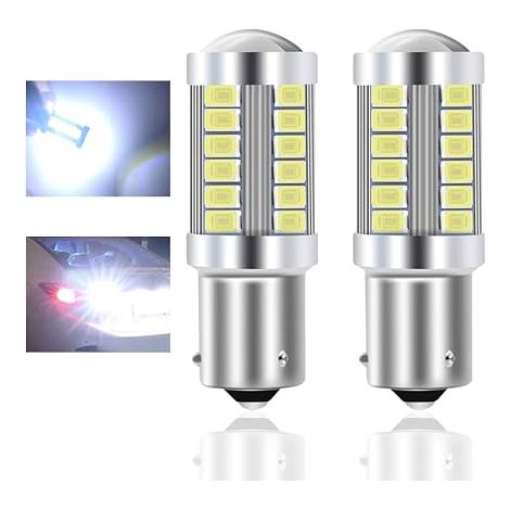 1156 BAU15S PY21W 7507 Ampoules LED de Voiture Blanc 900LM 5730 33SMD LED Frein de Recul Arrêt Arrière Feux de Brouillard Arrière Position Feu Arrière 12-30V 3.6W (1/5)