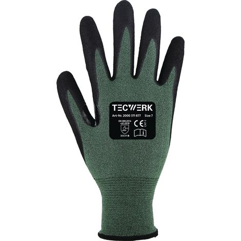 TECWERK Schnittschutzhandschuhe Mosel Gr.11 grün/schwarz EN 388 PSA II 10PA TW