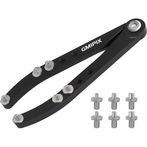 Clé à ergots réglable GMIPIX (noire) pour vélo, outil pour ergots de 3 mm, 4 mm et 5 mm, clé pour démontage des bouchons de fourche de moto