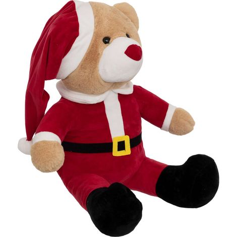 Peluche ours père Noël