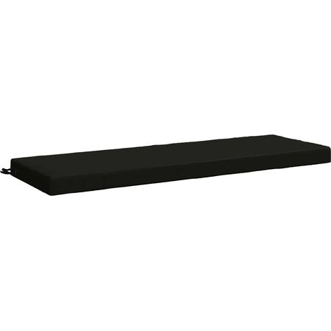 Coussin de banc SOEST 100 % polyester Noir 150 x 50 x 8 cm vidaXL