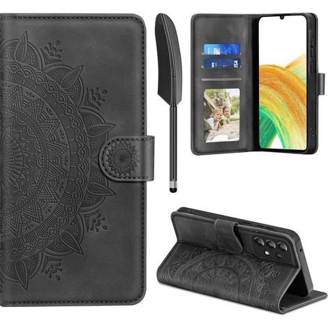 Lederhülle für Samsung Galaxy A33 5G mit Kartenfach, Standfunktion und Magnetverschluss (1/5)