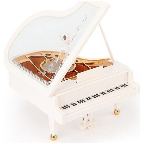 Piano Music Box, Dancing Little Girl, Playhouse, Ornaments, Children's Birthday Gift, Bedroom Ornaments, New (1/3)