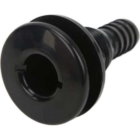 Raccord traversant coque bateau 3/4 pouce ABS plastique, connecteur tuyau évacuation vidange noir, accessoire sortie drainage (1/5)