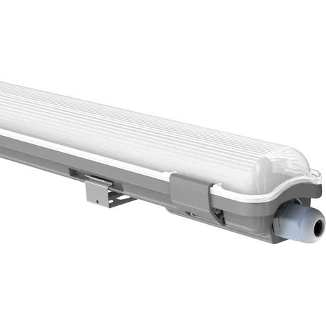 LED Deckenleuchte Feuchtraum Feuchtraumwannenleuchte LED Garagenlampe LED Röhre, strahlwassergeschützt, 1x LED 18W 1700Lm kaltweiß, L 127,5 cm