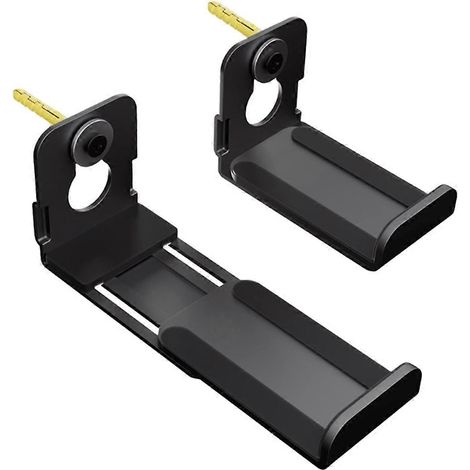 2 Pièces Enceinte Support Mural Floating Rack pour Heavy Duty Center Channel,surround Son Enhancements Enceinte Hangers (1/5)
