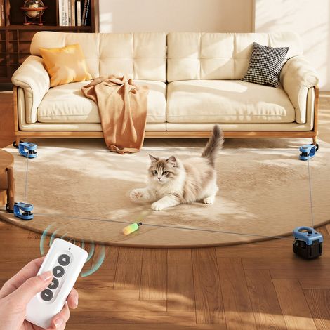 Jiubiaz Gioco elettrico per gatti con 3 moduli, telecomando e USB-C, blu (1/5)