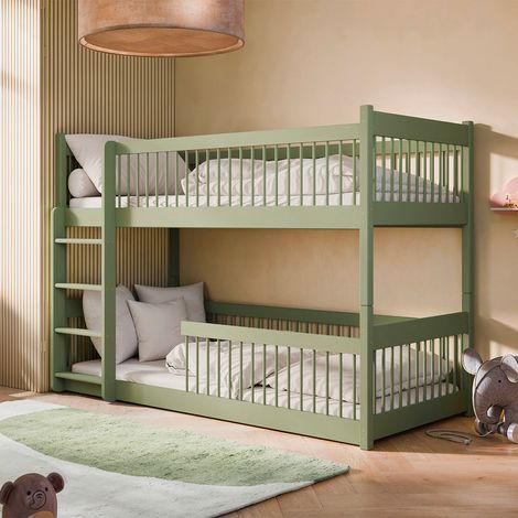 Letto a castello a terra Marion Olive 90x200, con molle a tazza incluse (1/3)