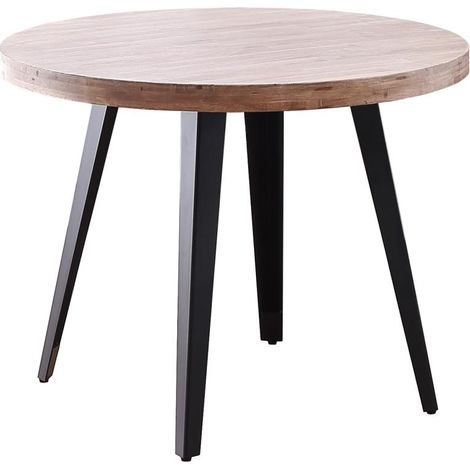 Mesa fija Berg roble honey patas metálicas negras 76 cm(alto) 100cm(ancho) 100 cm(largo)