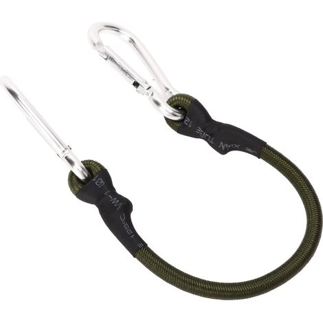 Corde élastique robuste avec mousqueton, adaptée aux barres de toit, aux tentes, au matériel de camping et au transport de vélos. (1/5)