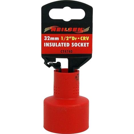 Neilsen 32mm Single Injection Insulated VDE Metric Standard 1/2" Drive Socket