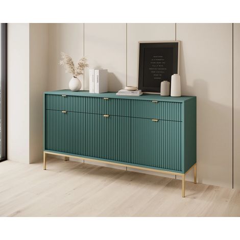 AX LIVING Sideboard mit Schubladen Eternas KS154 154 cm Modern Grün