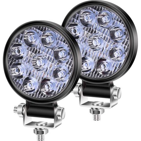 LED Lampe de travail, 2PCS Phare LED Spot Flood Combo Lights 12V 24V Off Road Driving Feux de brouillard LED Feux de jour auxiliaires pour moto SUV Bateau camion tracteur (1/5)