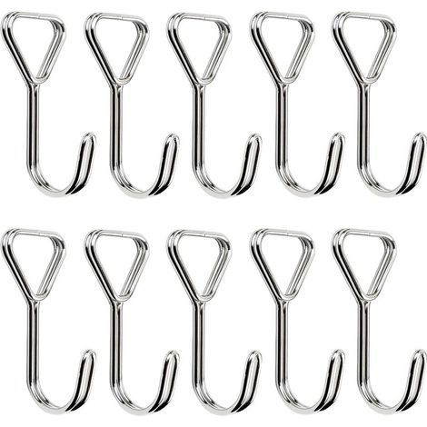 Lntyq 10 Pcs Crochets en Spirale, Tendeur Crochets Acier Inoxydable, Sandow Elastique Crochets, Tendeurs Elastique Crochets, pour Tentes, Vélos, Fixation De Bagages, Crochets De Fixation (1/5)