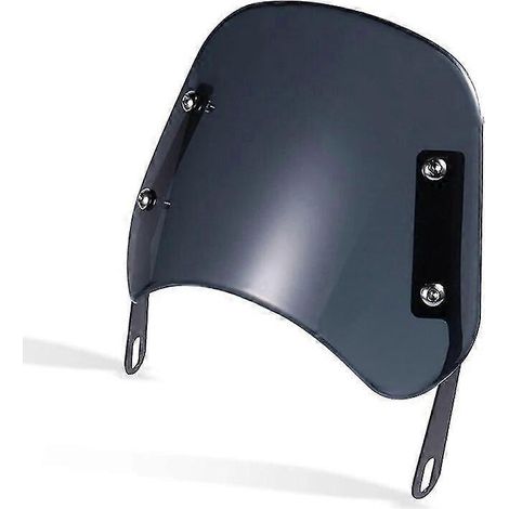 Motorrad-Scheinwerferverkleidungs-Windschutzscheibe, universeller Windabweiser, Schutzabdeckung mit Zubehör für Honda/Yamaha – Dunkelgrau (1/4)